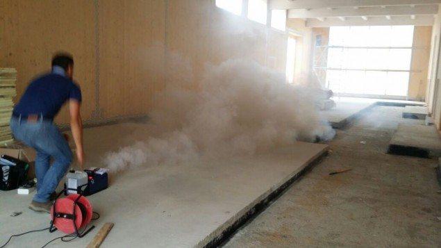 Ventilator in Action for Blower Door Test Ventilator in Action for Blower Door Test