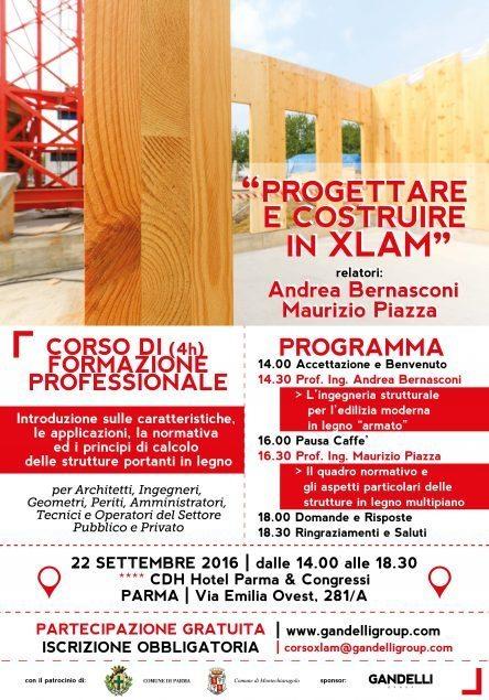 Corso Progettare e Costruire in Xlam Parma